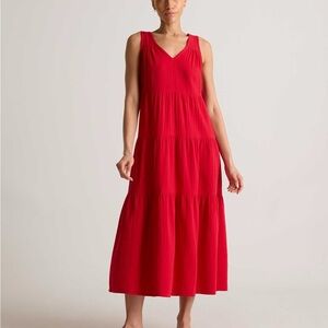 Elegant Red Sleeveless Dress
